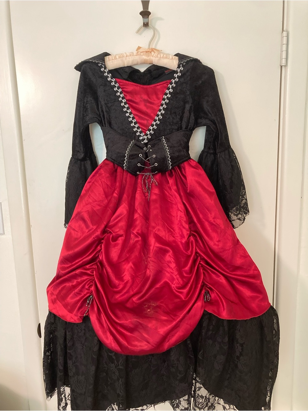 Black & Red Pirate/Gothic Princess Kids Costume Dress